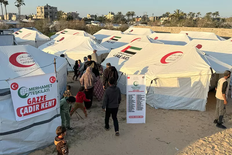 Gazzeli kardeşlerimize çadırkent desteği
